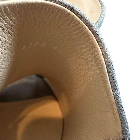 Paul Green Slide Block Heel Sandals Open Toe Textured Leather Size 4.5 EU/7 US - Picture 8 of 11